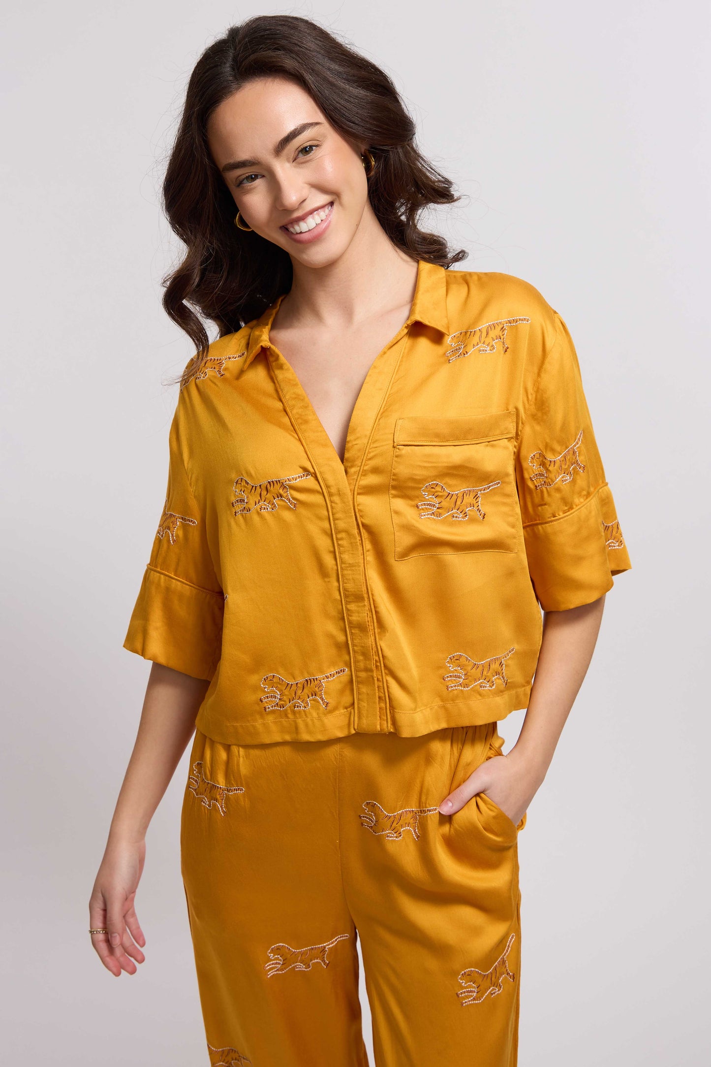 Tiger Loungewear Set - Sunset Soirée (Marigold)