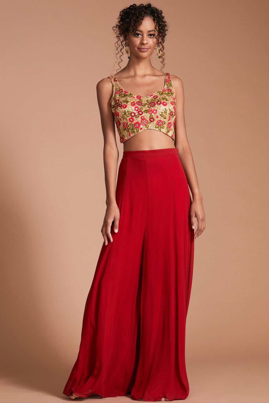 Georgette palazzo with pockets.