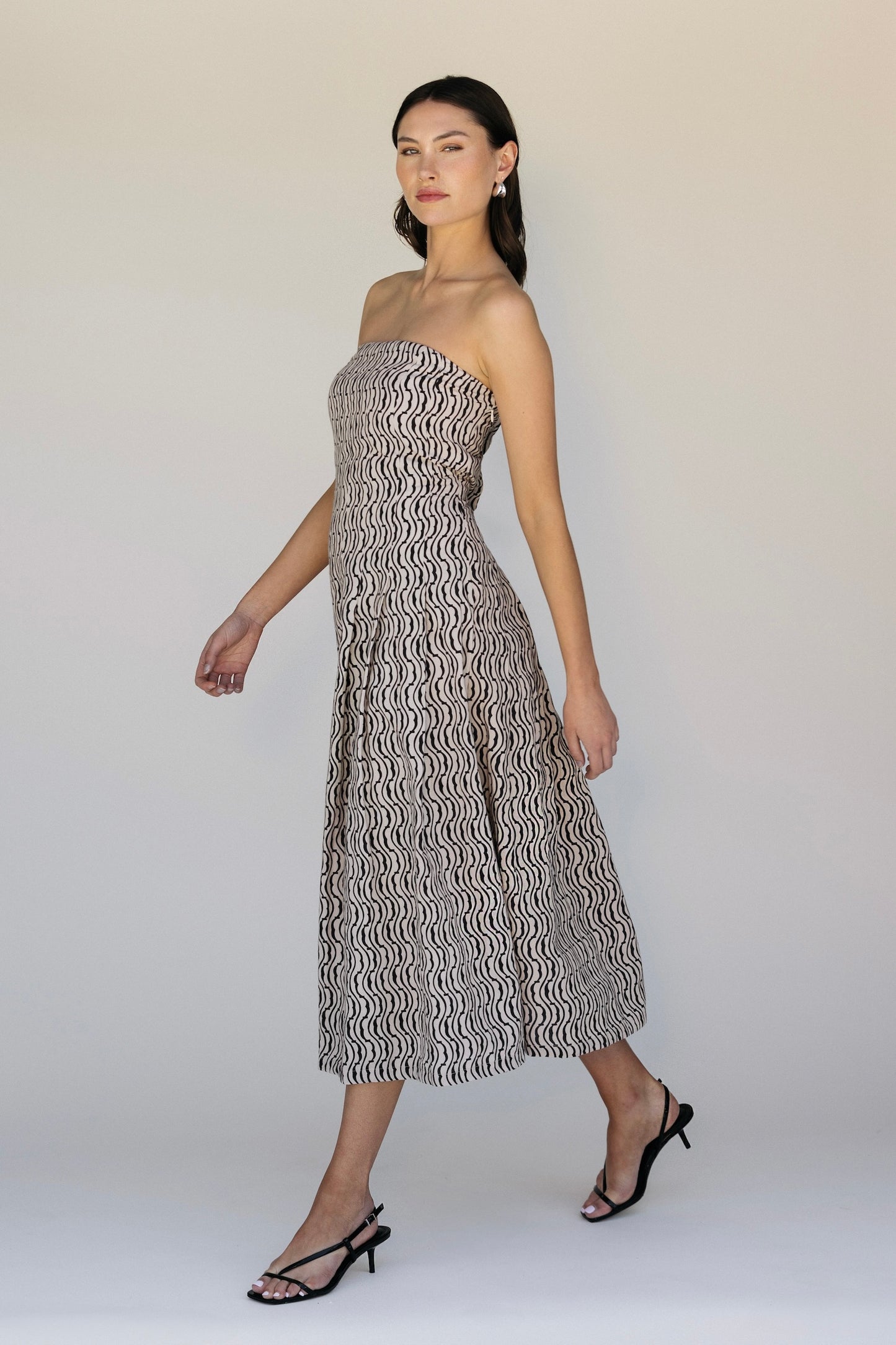Summer dress, linen dress, strapless dress, cotton dress, beach dress 