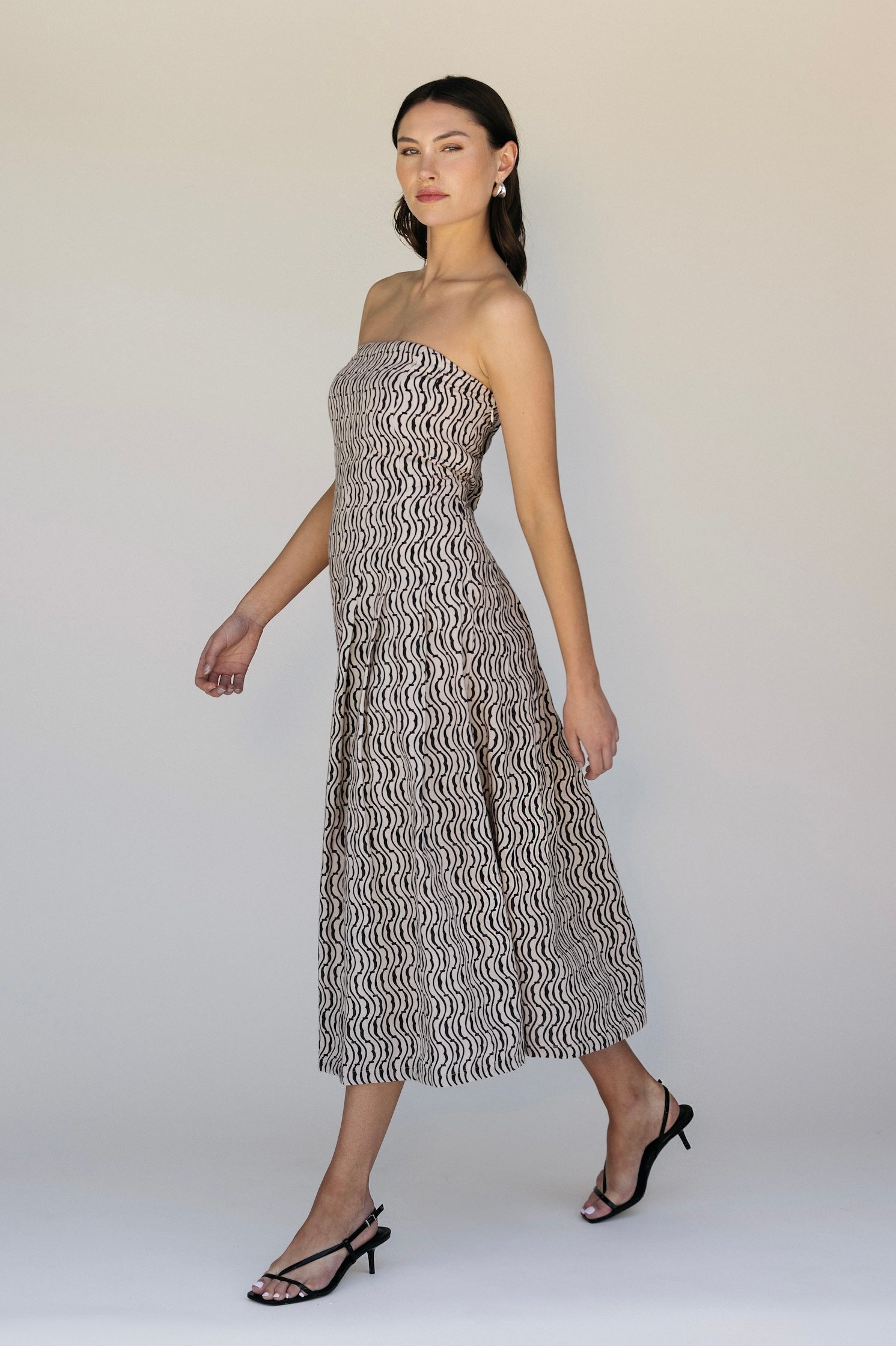 Summer dress, linen dress, strapless dress, cotton dress, beach dress 