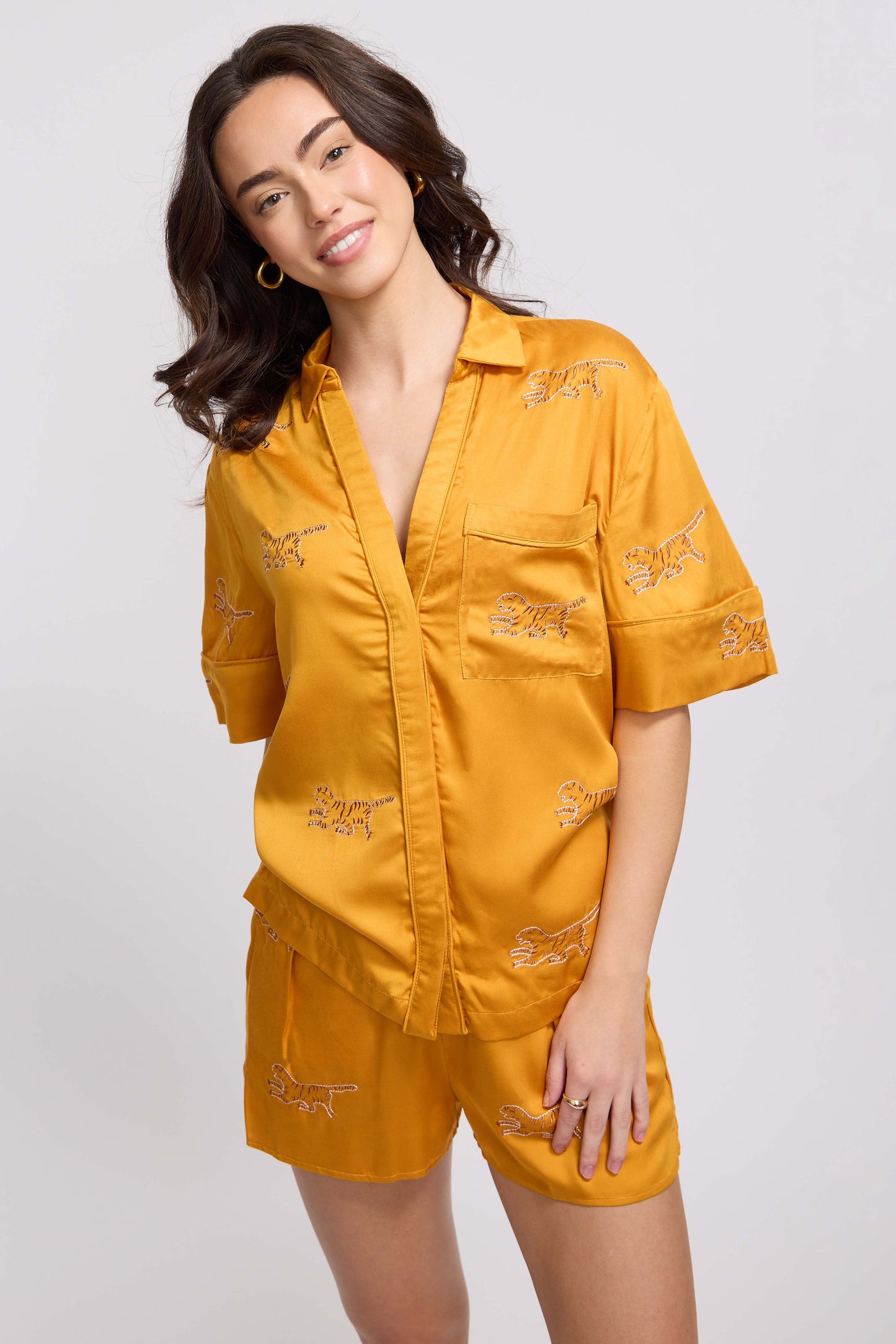 Tiger Shorts Set - Sunset Soirée (Marigold)