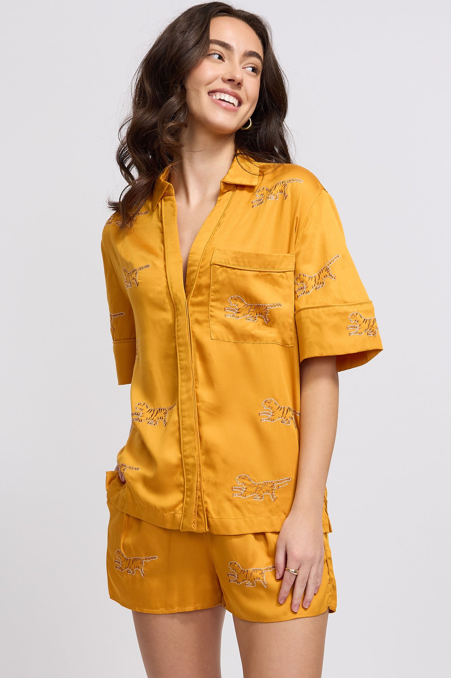 Tiger Shorts Set - Sunset Soirée (Marigold)