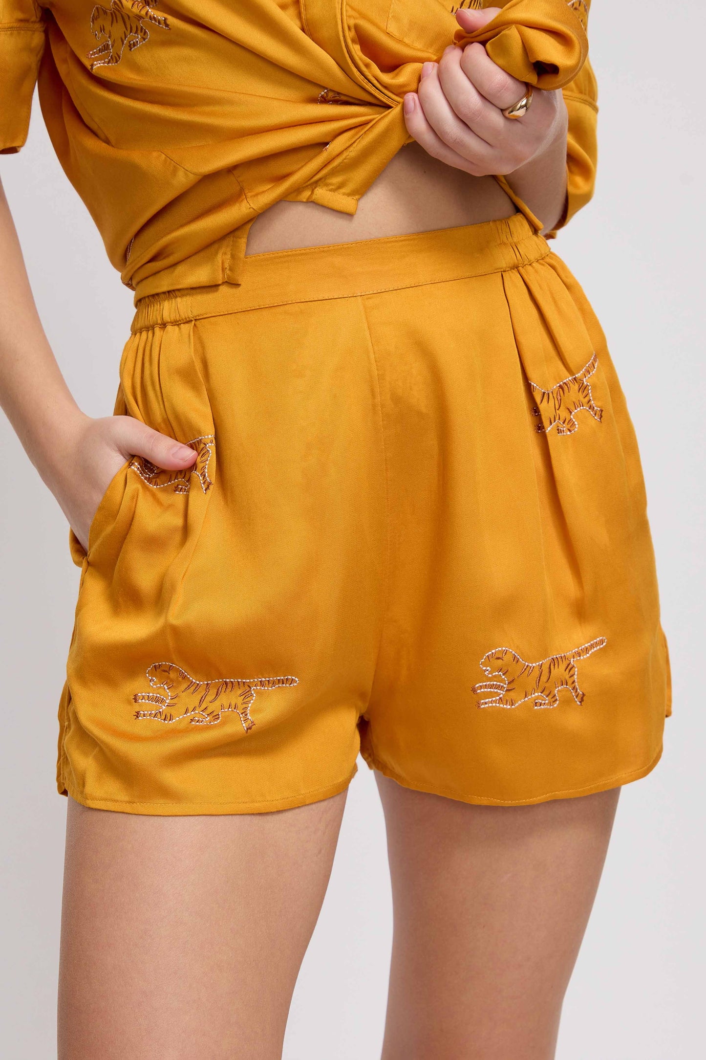 Tiger Shorts Set - Sunset Soirée (Marigold)