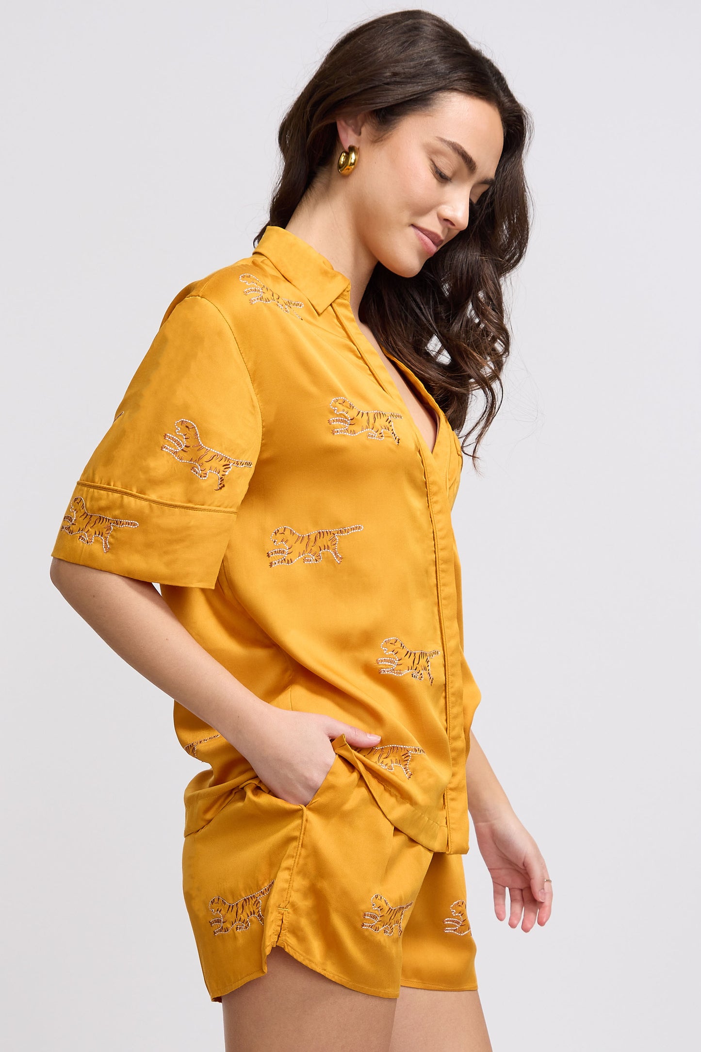 Tiger Shorts Set - Sunset Soirée (Marigold)