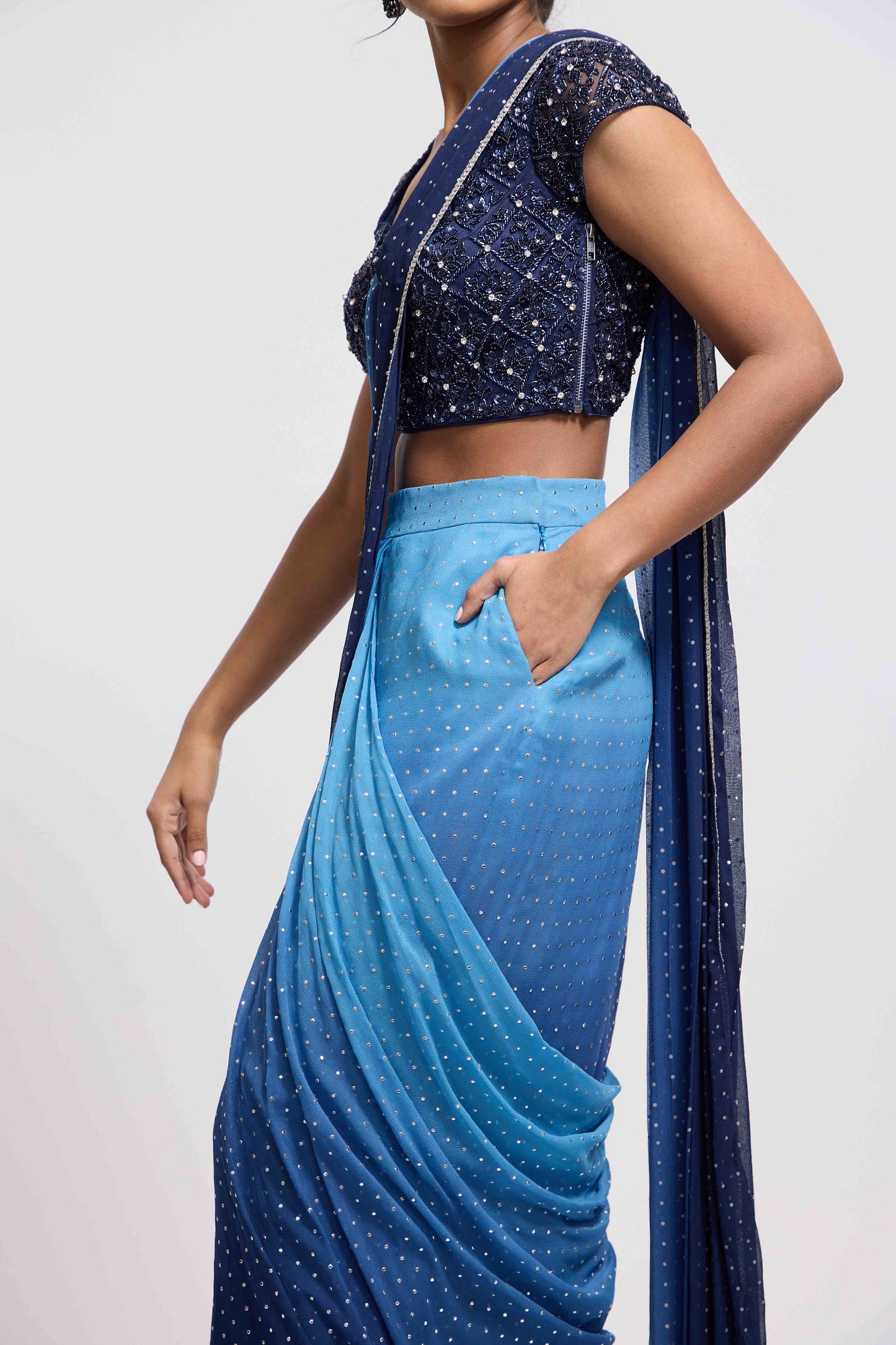Ombre Drape Saree