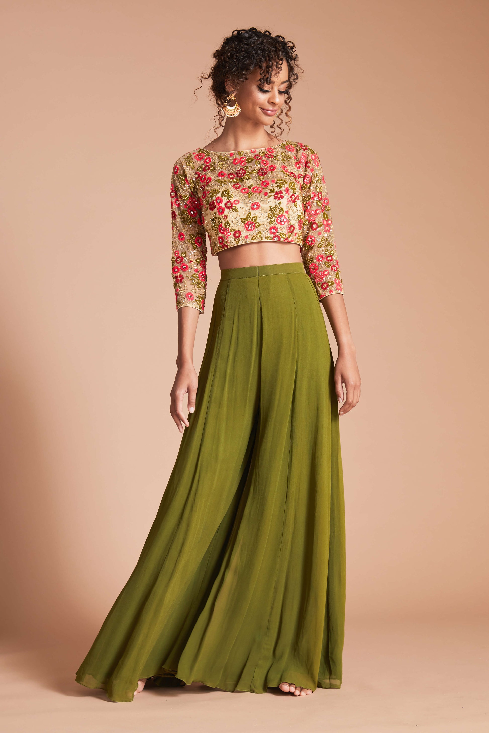 Georgette palazzo with pockets