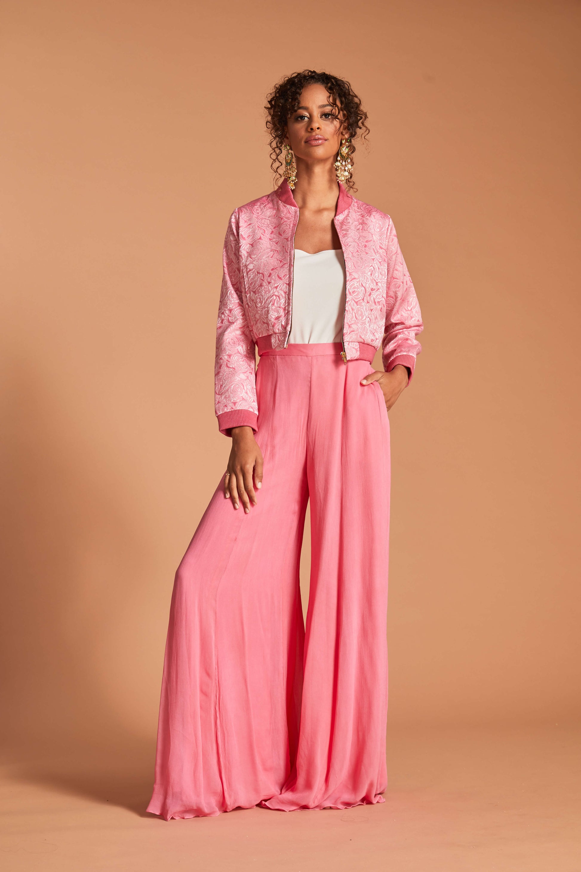 Georgette palazzo with pockets